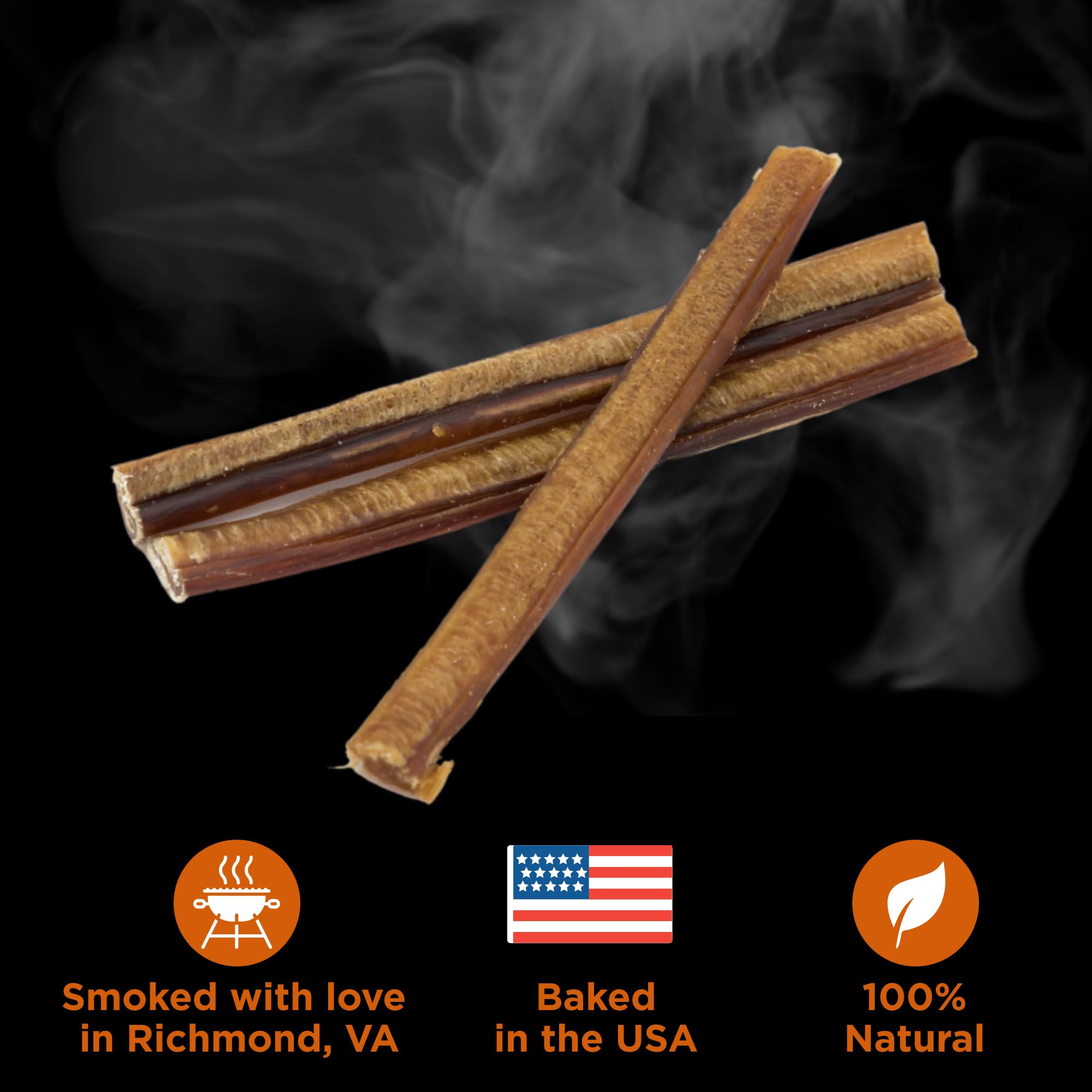 Best Bully Sticks hickory-smoked six-inch stick aroma enhances the chew experience.