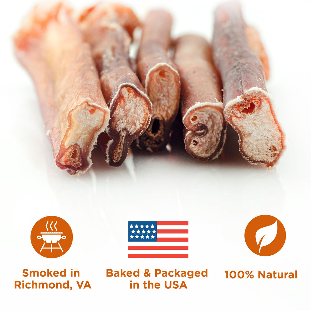 Best Bully Sticks thick chew close-up shows dense, satisfying texture.