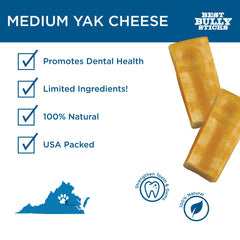 Best Bully Sticks Himalayan yak cheese dog chew closeup – flavorful treat dogs savor