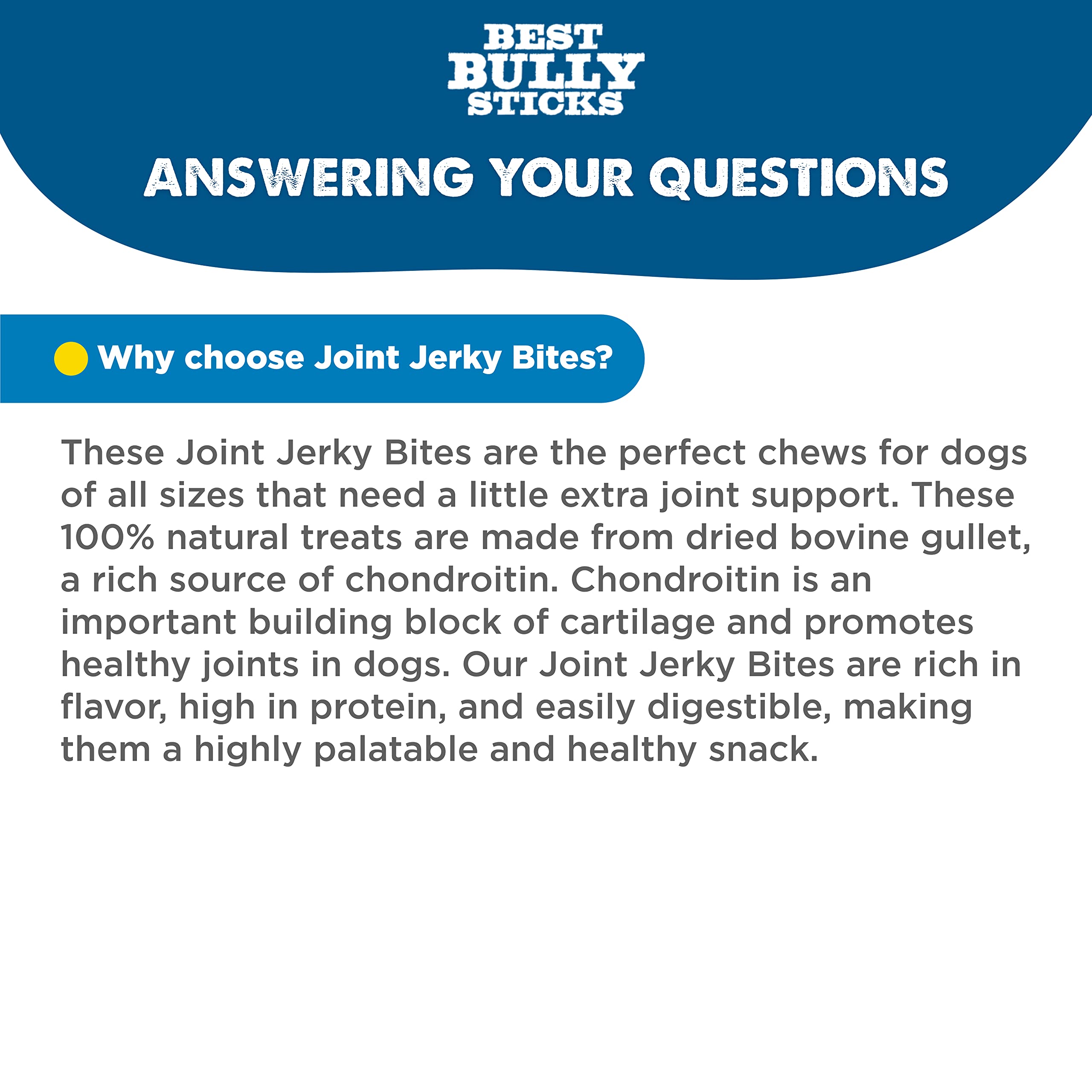 Best Bully Sticks Joint Jerky Gullet Bites natural ingredients no hormones