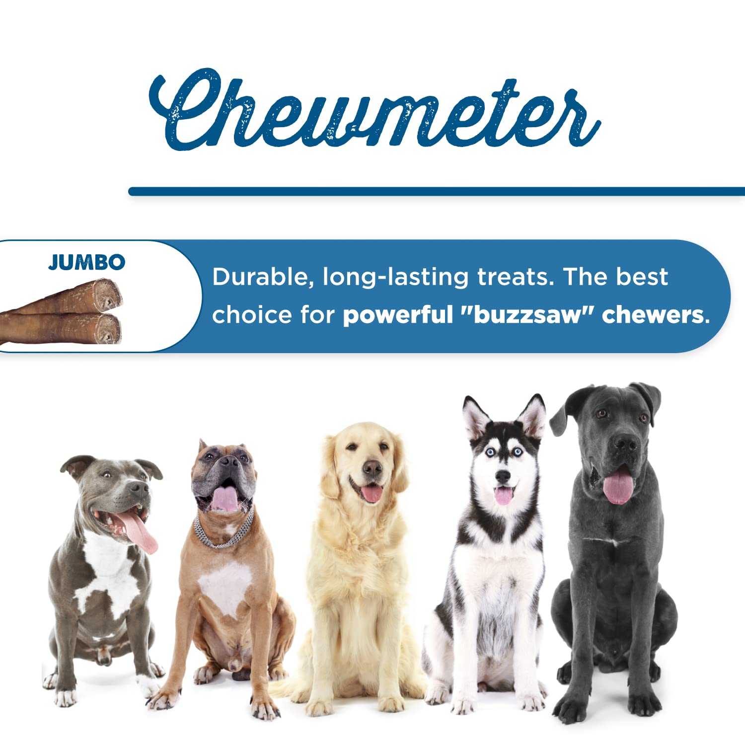 Best Bully Sticks jumbo size ideal for aggressive chewers and big breeds.