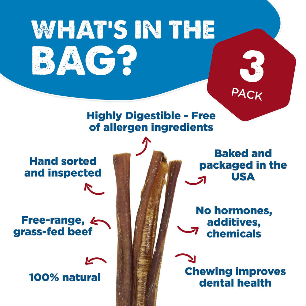 Best Bully Sticks pack of 3 count for easy dog rewards