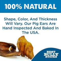 Best Bully Sticks pig ears (single ingredient) easy digestion.