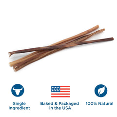 Beef pizzle chew showing natural scent, a safe alternative to rawhide.