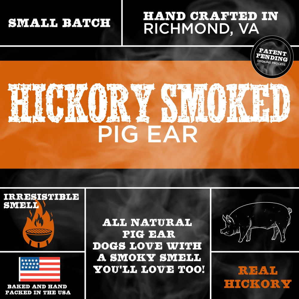 Best Bully Sticks smoked pig ears packaging highlighting natural ingredients.