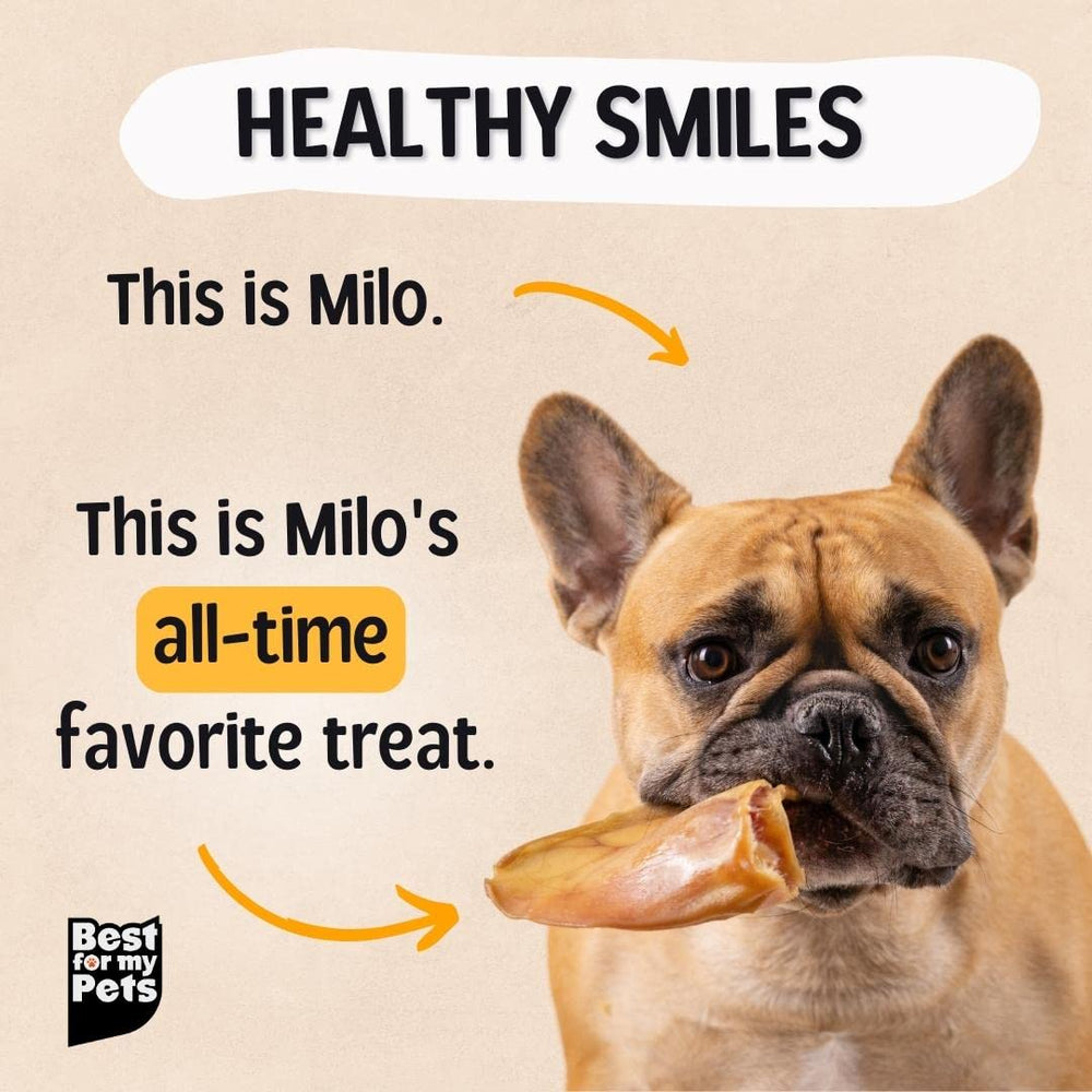 Oven-roasted pig ears from Best For My Pets release natural pork flavors.
