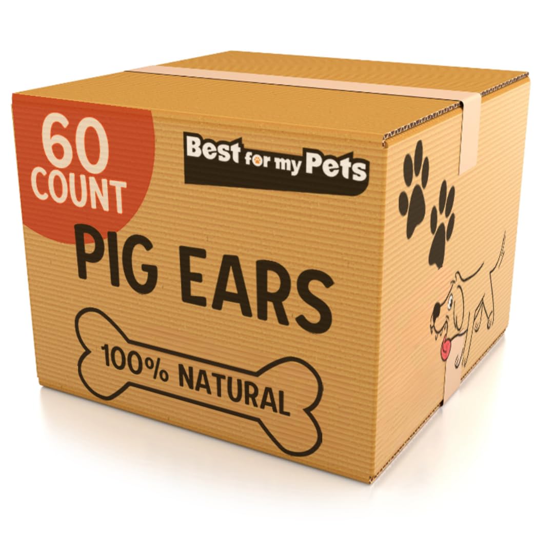 Best For My Pets pig ears in whole form offer a long-lasting chew for dogs.