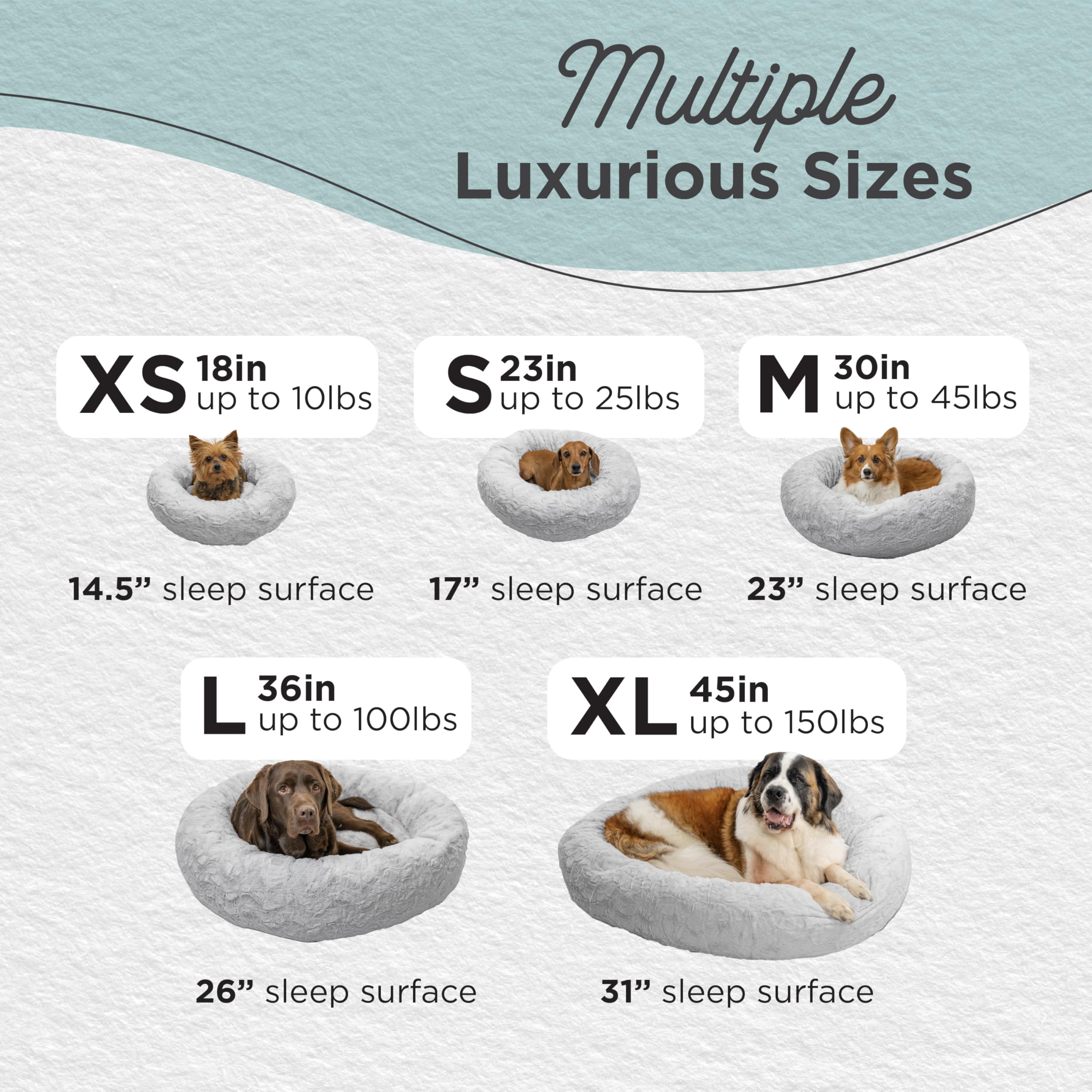 Best Friends by Sheri donut bed raised-edge bolsters cradle joints and muscles for comfortable rest.