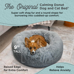 Best Friends by Sheri Calming Donut Bed side view highlights plush support for naps.