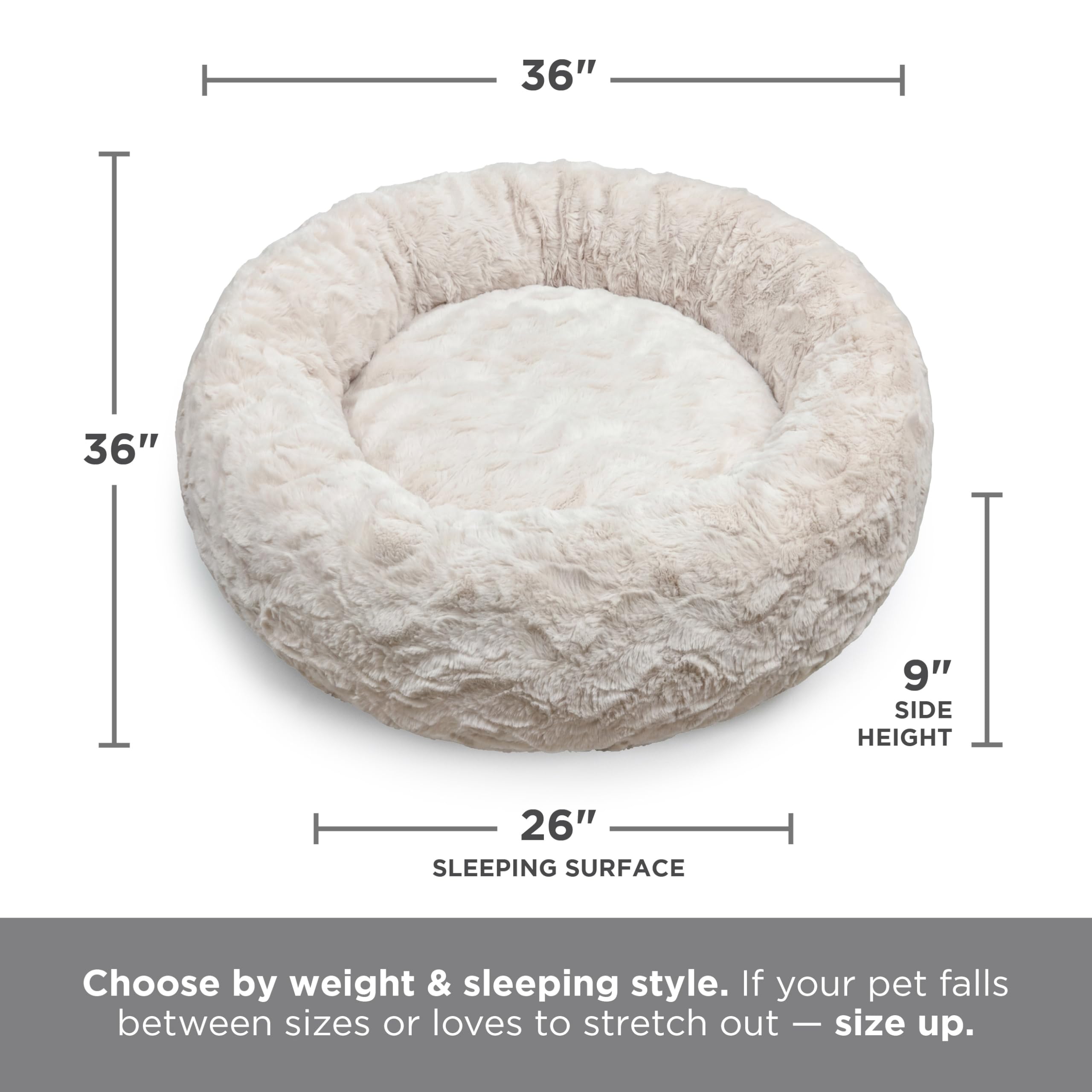 Best Friends by Sheri oyster donut in living room invites large dogs up to 100 lbs
