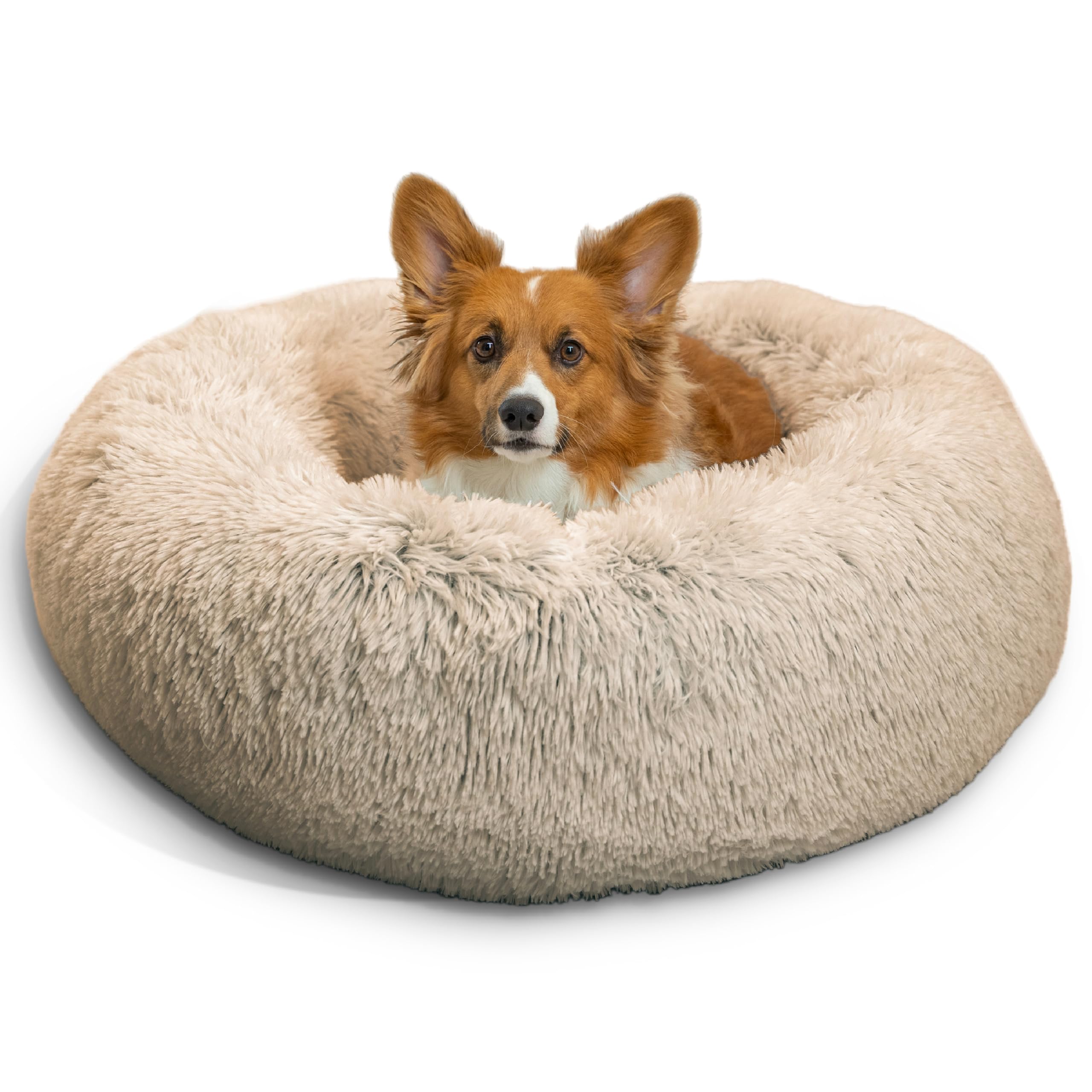 Best Friends by Sheri donut bed top view for cozy medium dogs up to 45 lbs