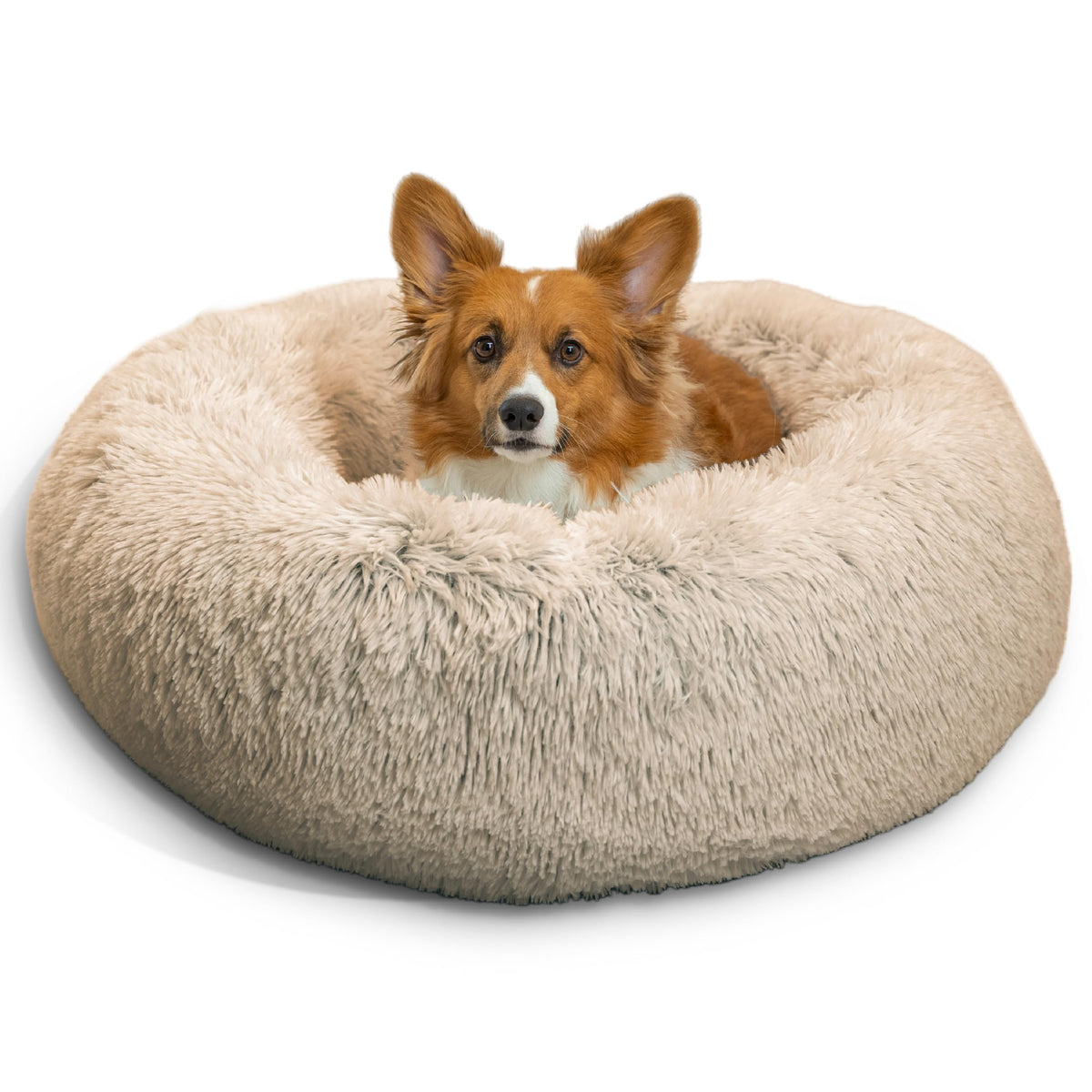 Best Friends by Sheri donut bed top view for cozy medium dogs up to 45 lbs