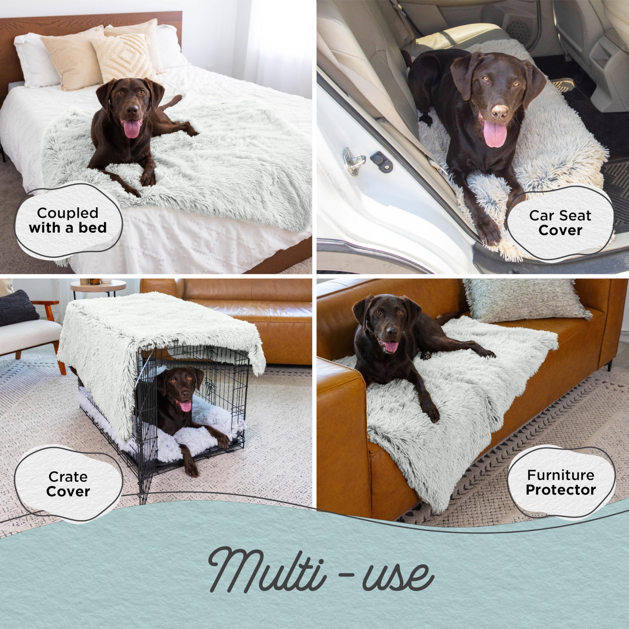 Best Friends by Sheri calming shag blanket sofa protection—keeps pet cozy and furniture clean.