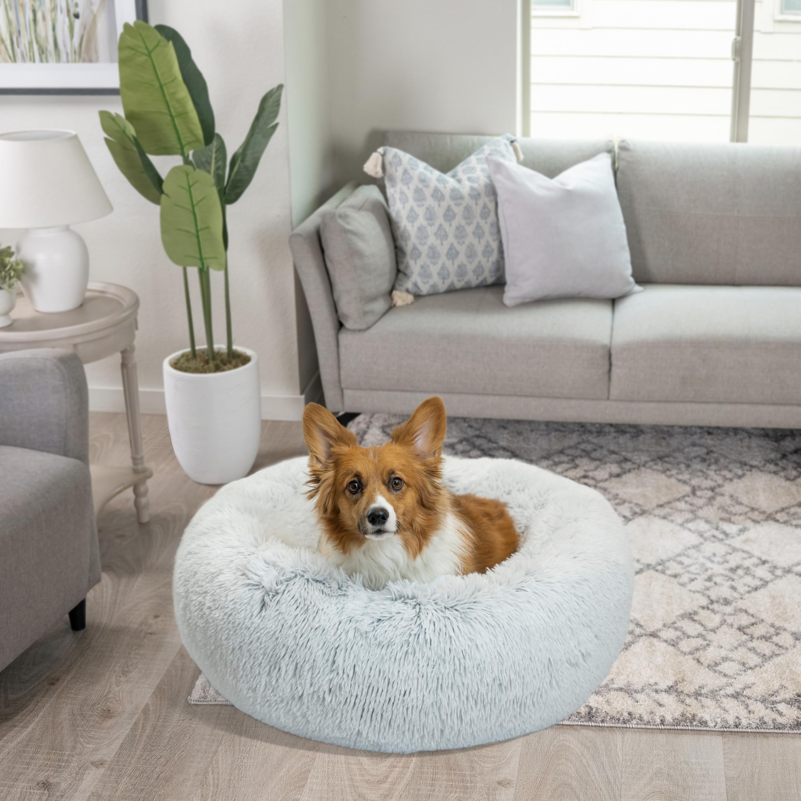 Best Friends by Sheri donut bed dirt-resistant bottom keeps floors clean.