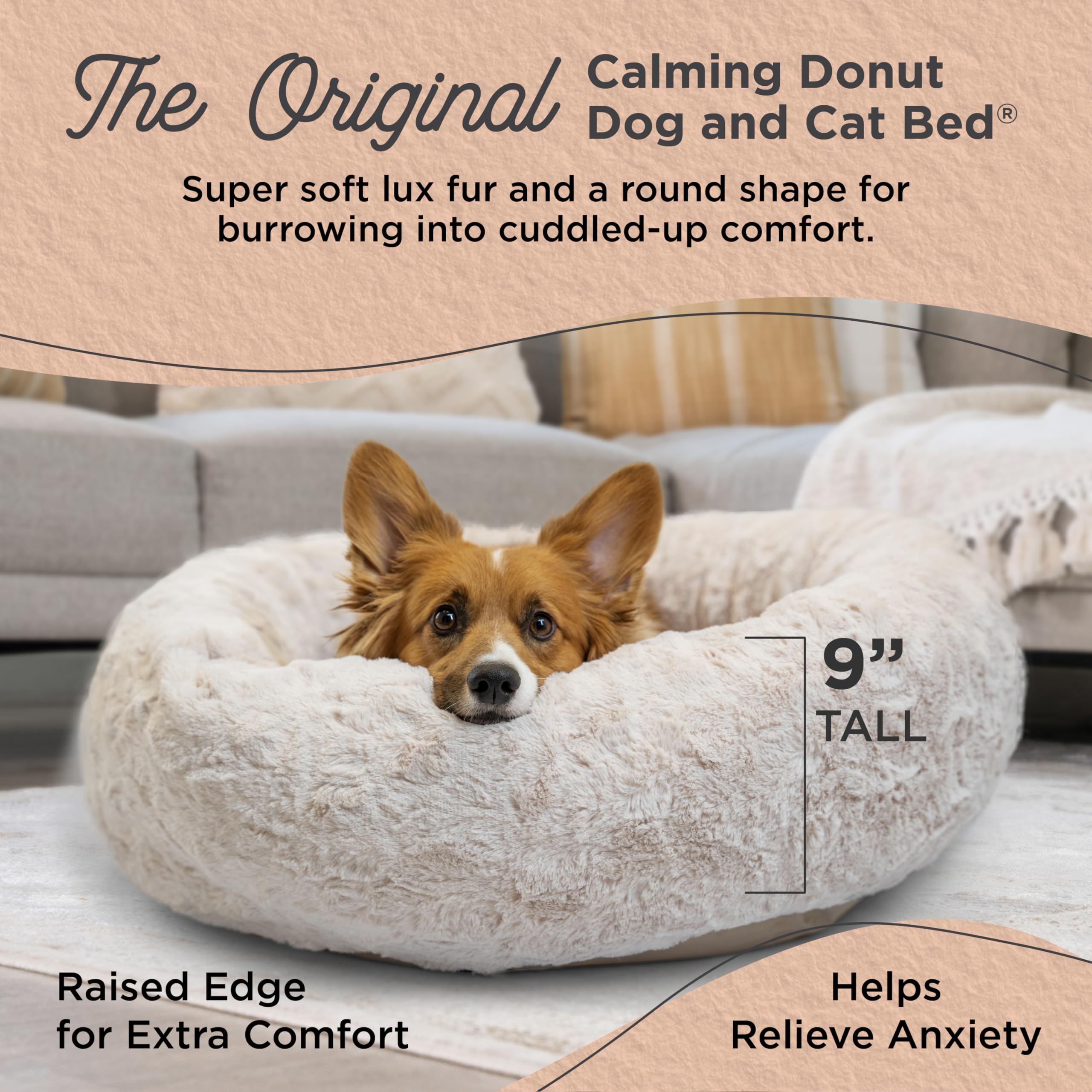 Best Friends by Sheri donut bed raised edges cradle joints for comfort.