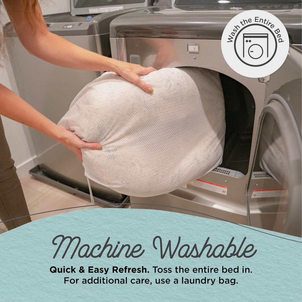 Best Friends by Sheri bed features water- and dirt-resistant bottom for floor protection.