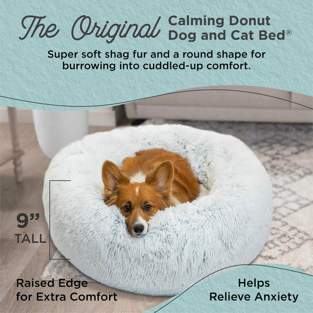 Best Friends by Sheri donut bed side view showing raised edge for joint comfort.