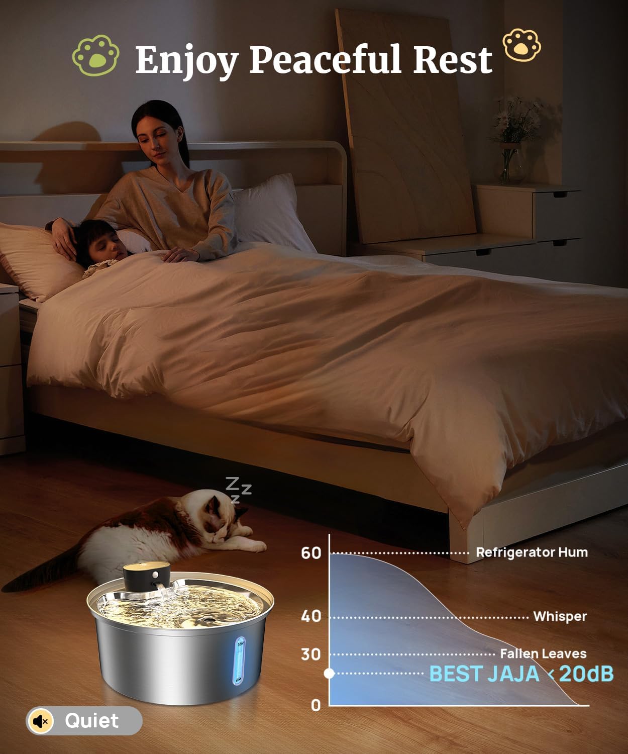 BEST JAJA ultra-quiet pump keeps hydration flowing without disturbing quiet homes