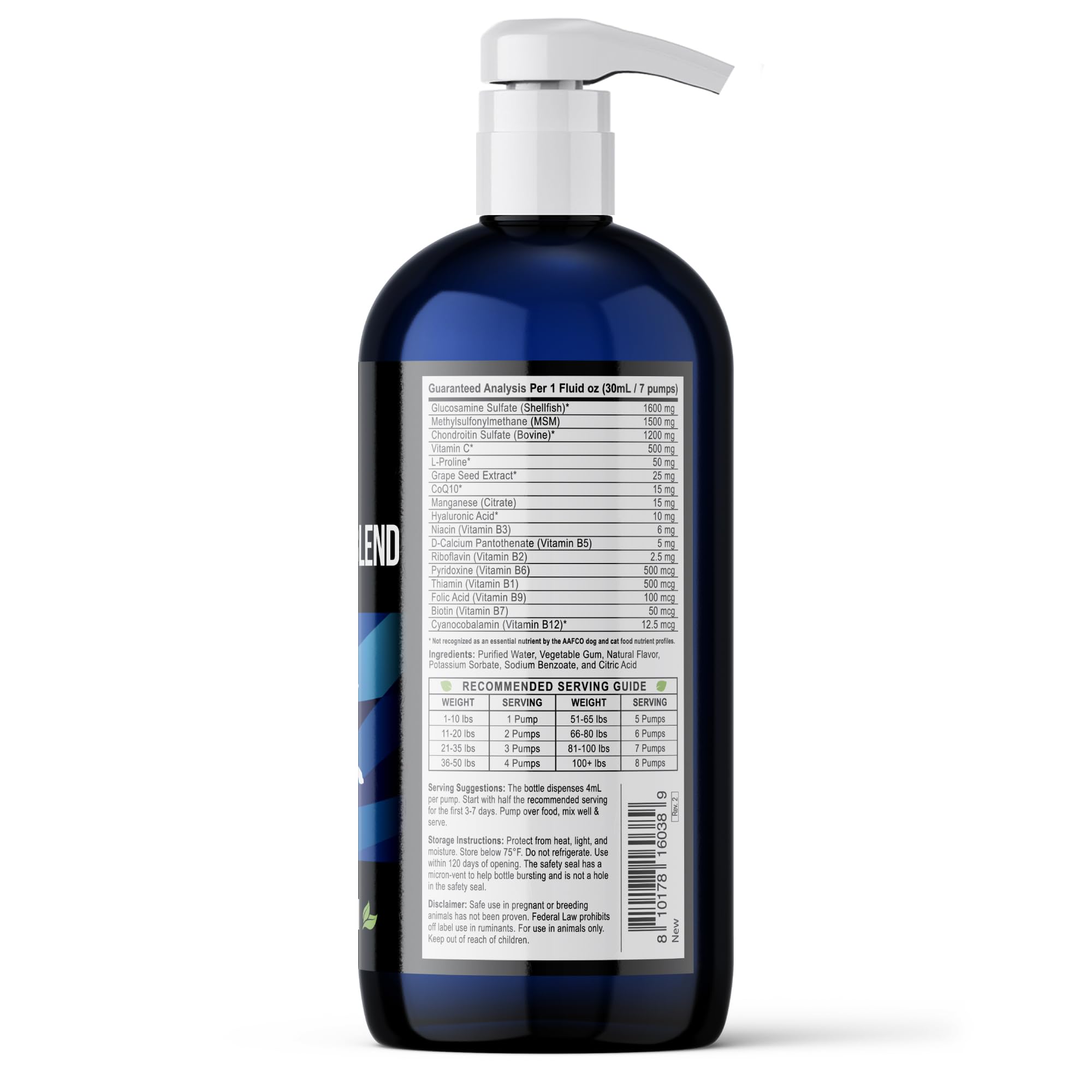 Best Paw Nutrition 32oz joint supplement supports large and small dogs and cats.