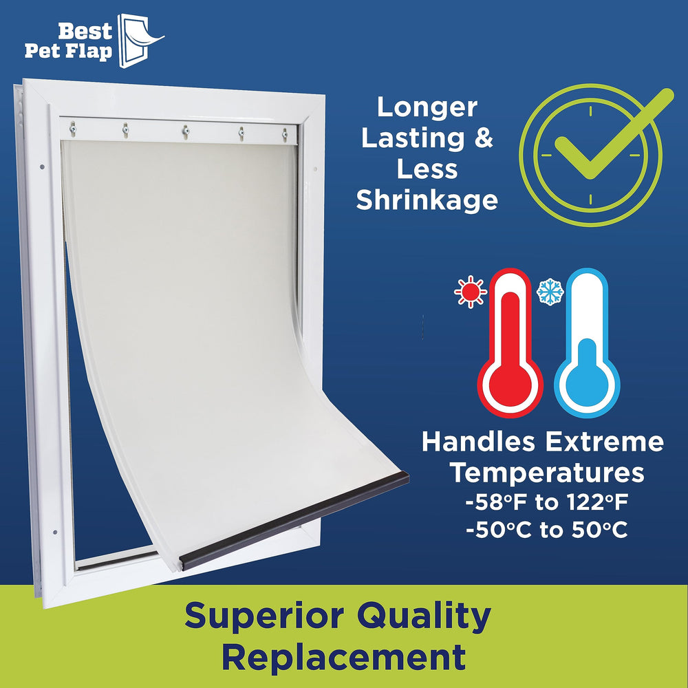 Best Pet Flap large replacement flap mounting holes at the top for secure installation.