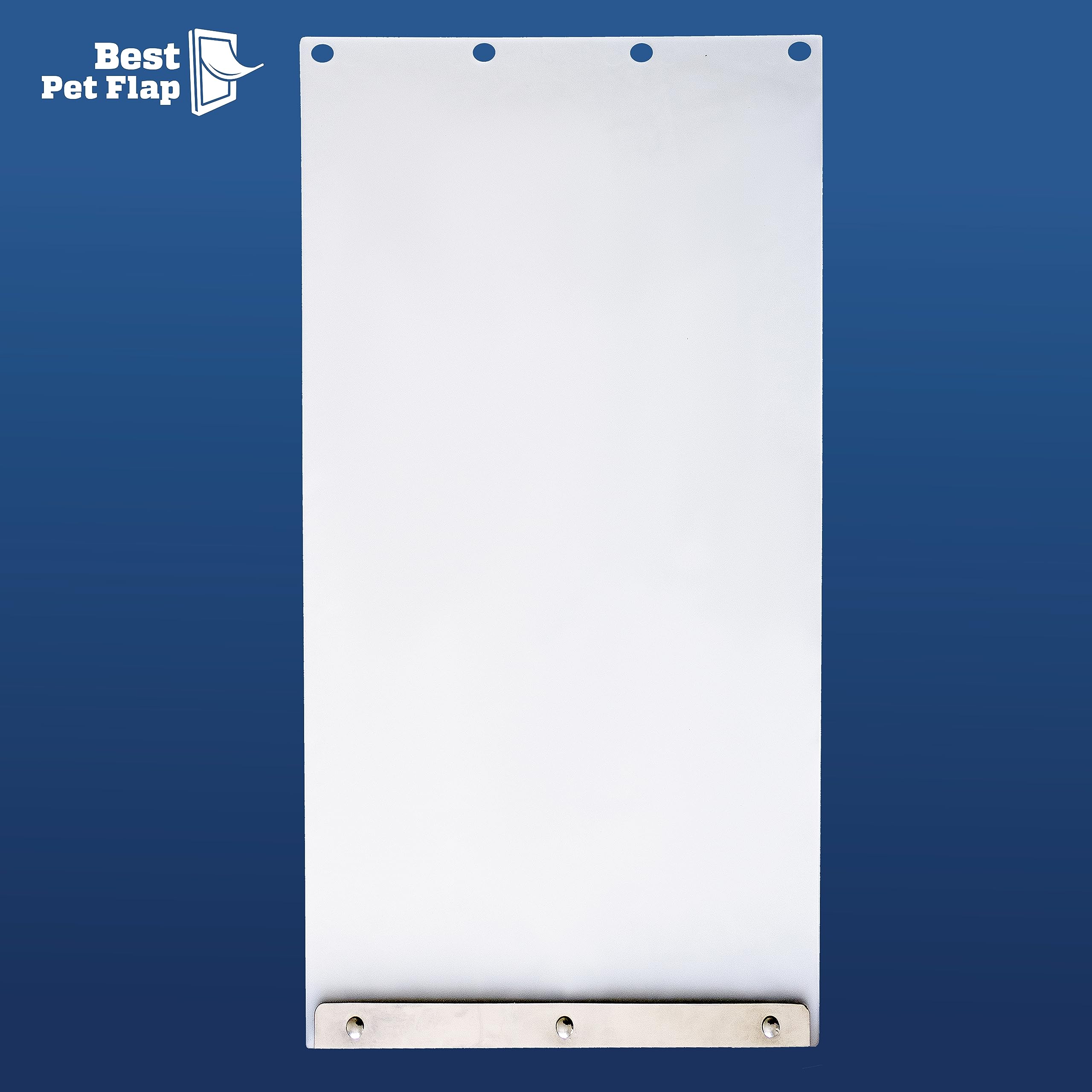 Best Pet Flap XL includes four top mounting holes and bottom rivets for solid framing.