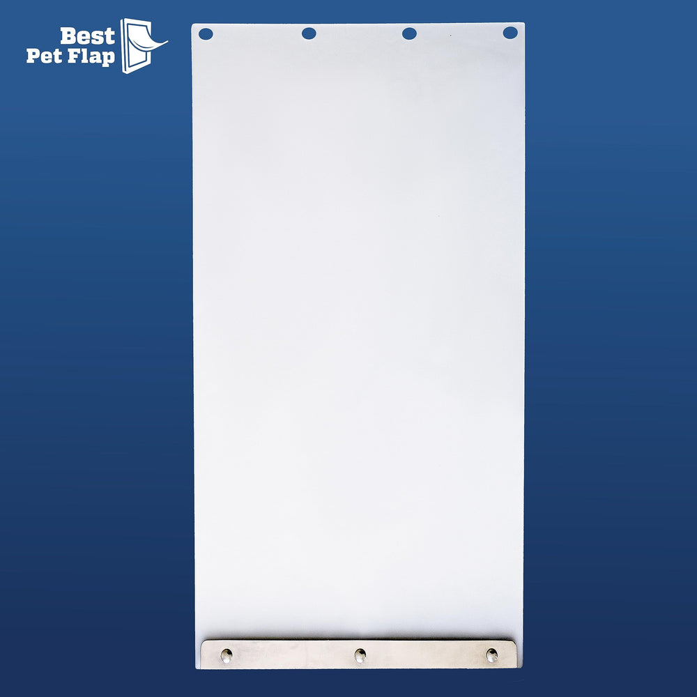 Best Pet Flap XL includes four top mounting holes and bottom rivets for solid framing.