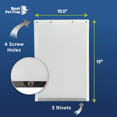 Bottom rivets support stable flap and reduce sag.