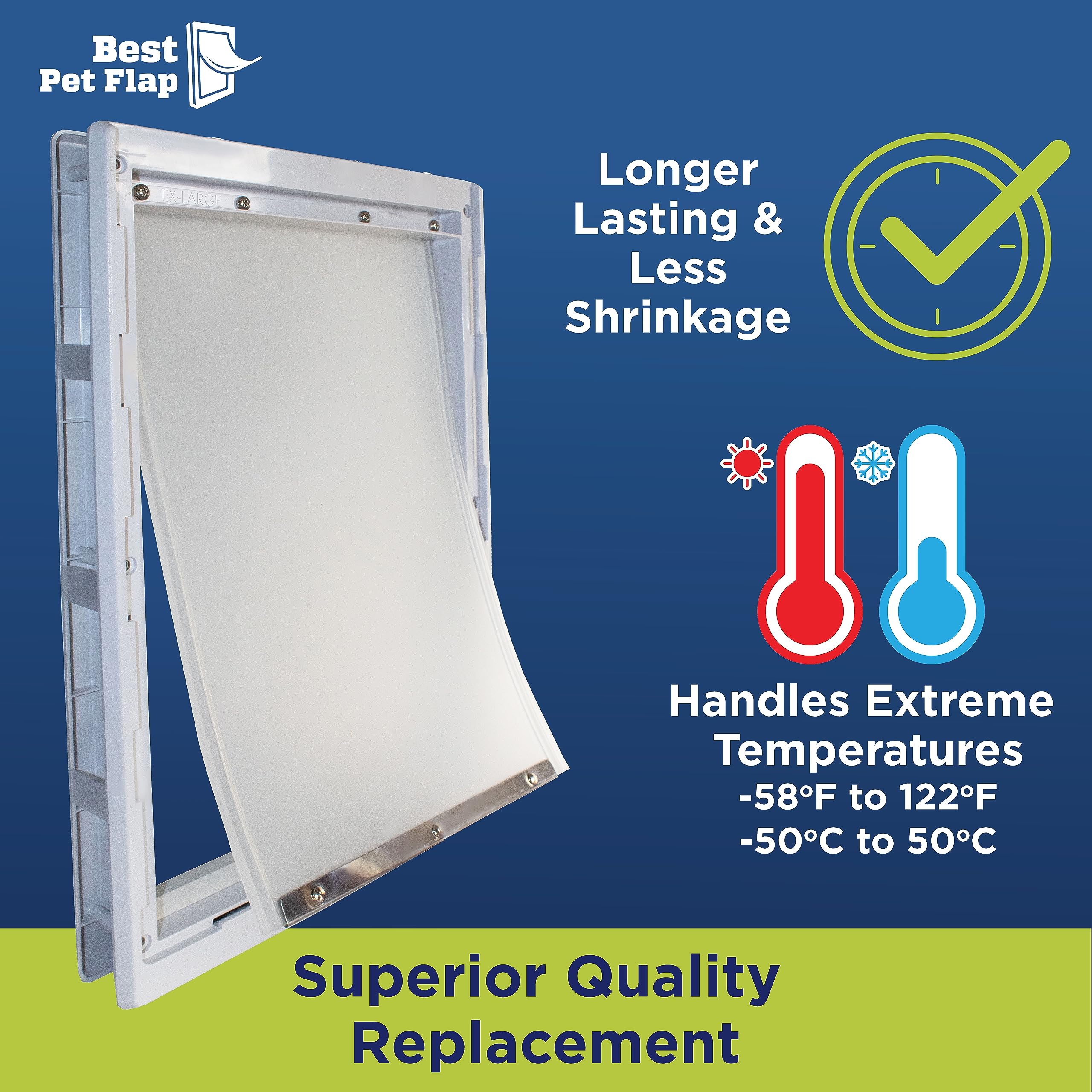 Best Pet Flap XL round logo check ensures correct replacement.