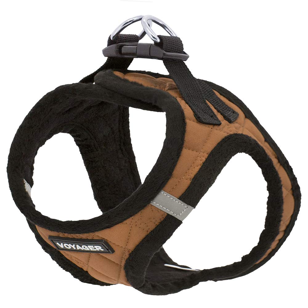 Best Pet Supplies harness with reflective bands for safer dawn strolls.