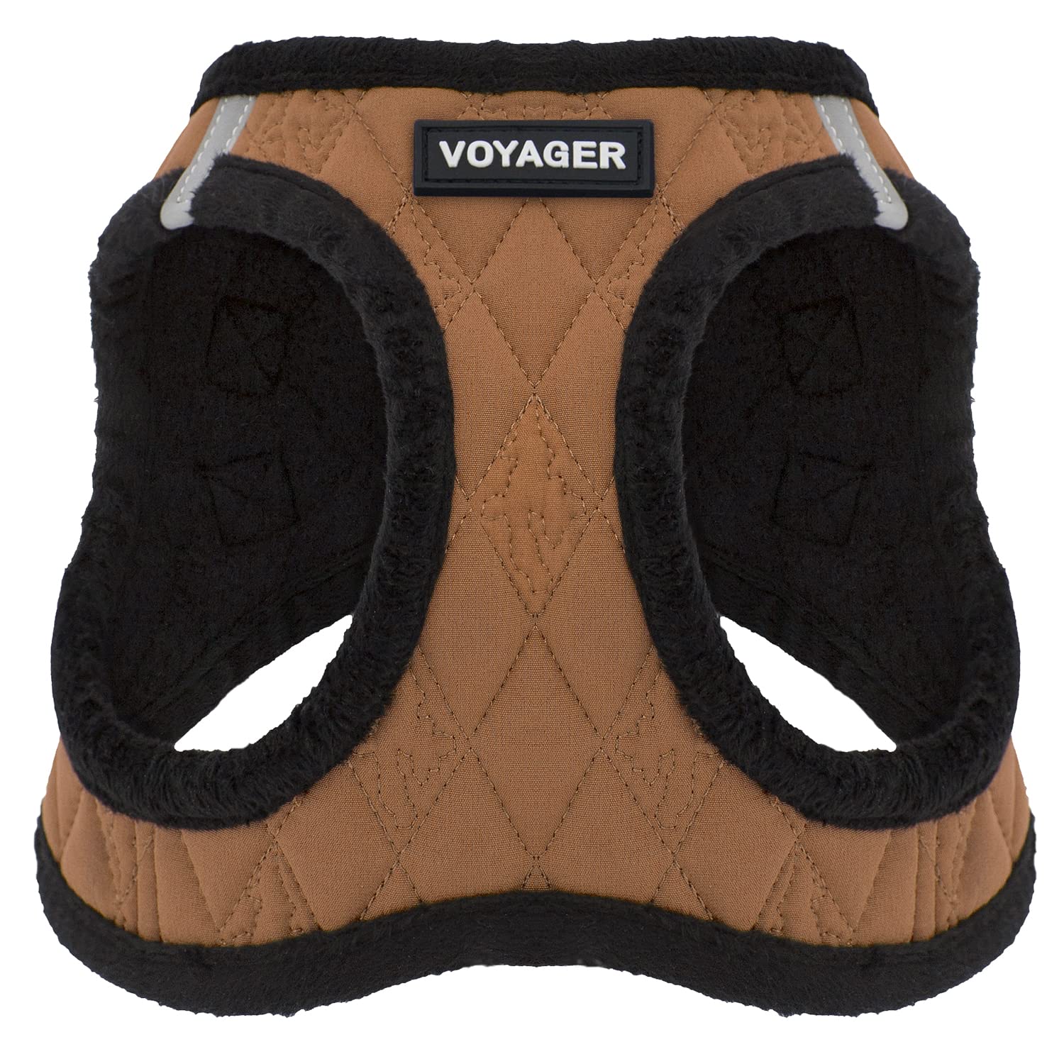 Best Pet Supplies all-weather harness close-up in beige plush for cozy walks.