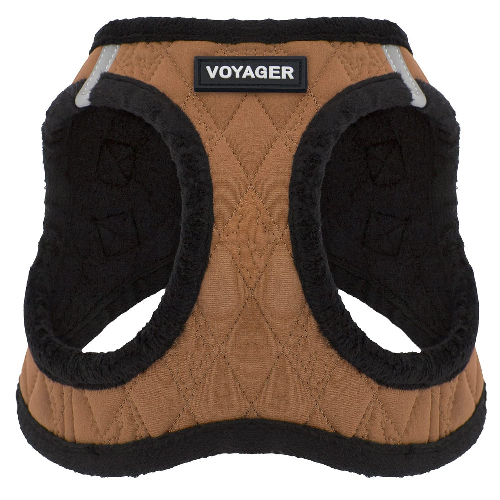 Best Pet Supplies all-weather harness close-up in beige plush for cozy walks.