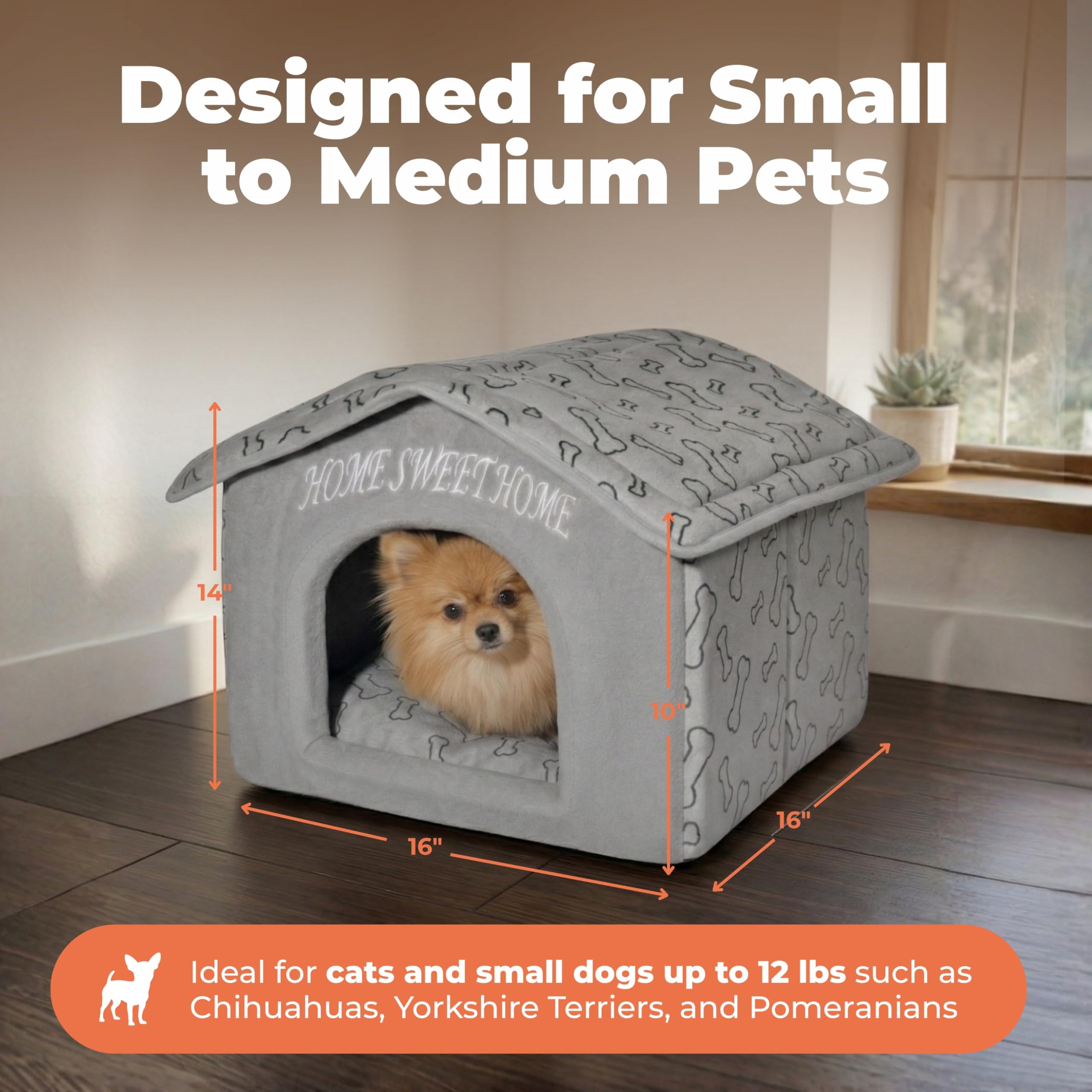 Best Pet Supplies indoor décor-friendly cat bed in earth tones.