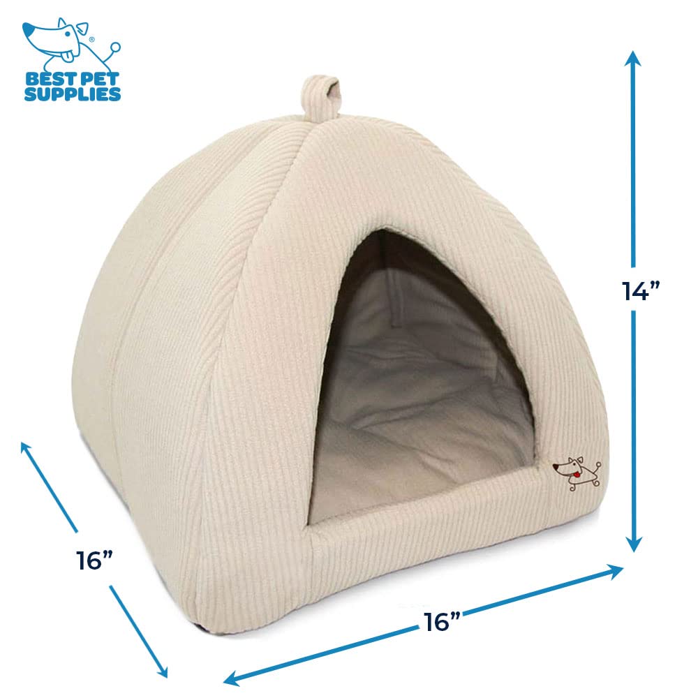 Best Pet Supplies cat bed with soft poly-foam lining for gentle support.