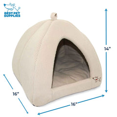 Best Pet Supplies cat bed with soft poly-foam lining for gentle support.