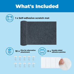 Catify scratch pad with non-slip backing stays in place during play sessions.