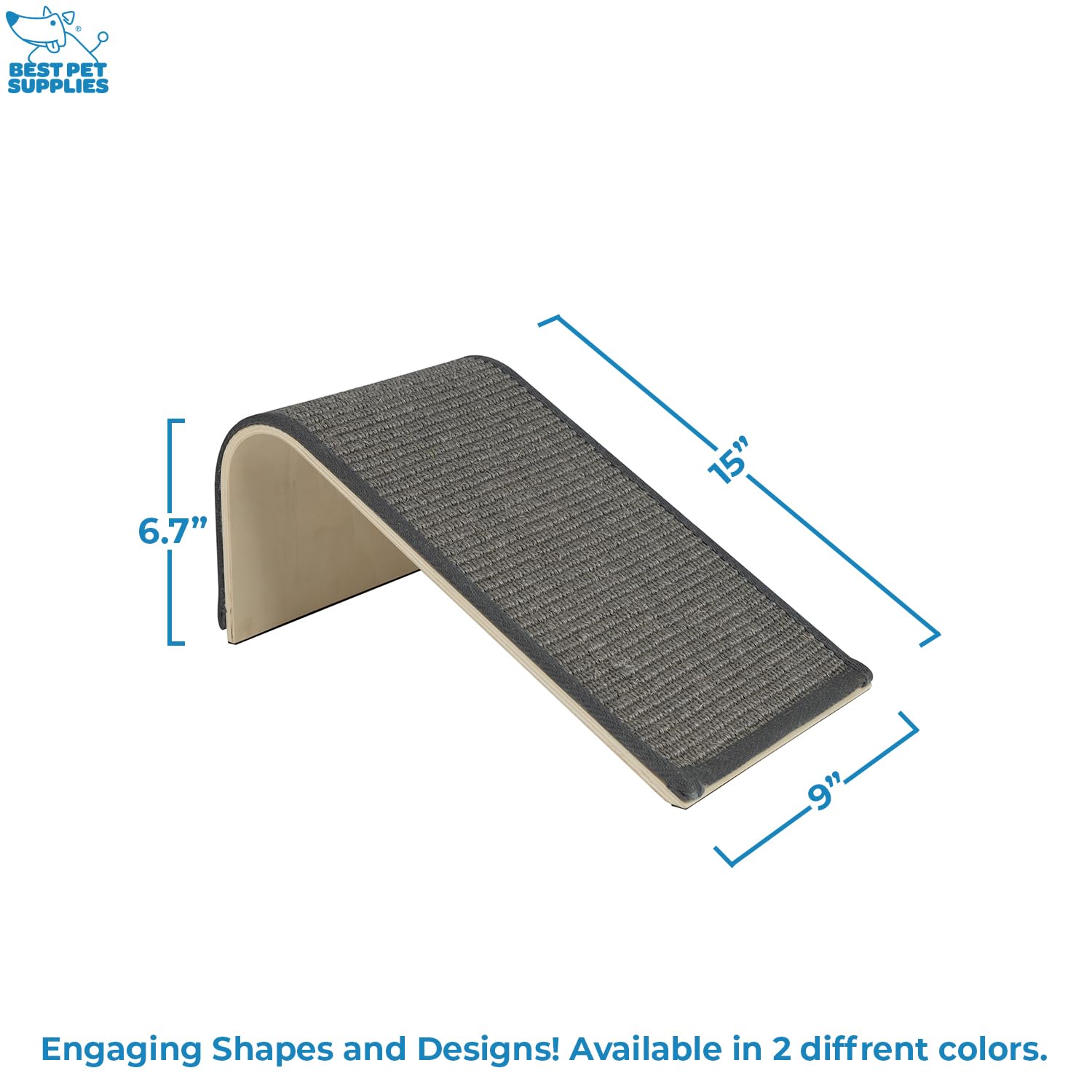 Best Pet Supplies Catify ramp gray side view highlighting furniture-protector design.
