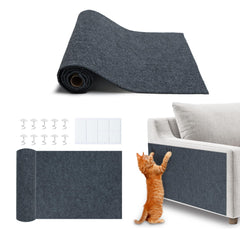 Best Pet Supplies Catify scratch mat on sofa protects furniture from claws.