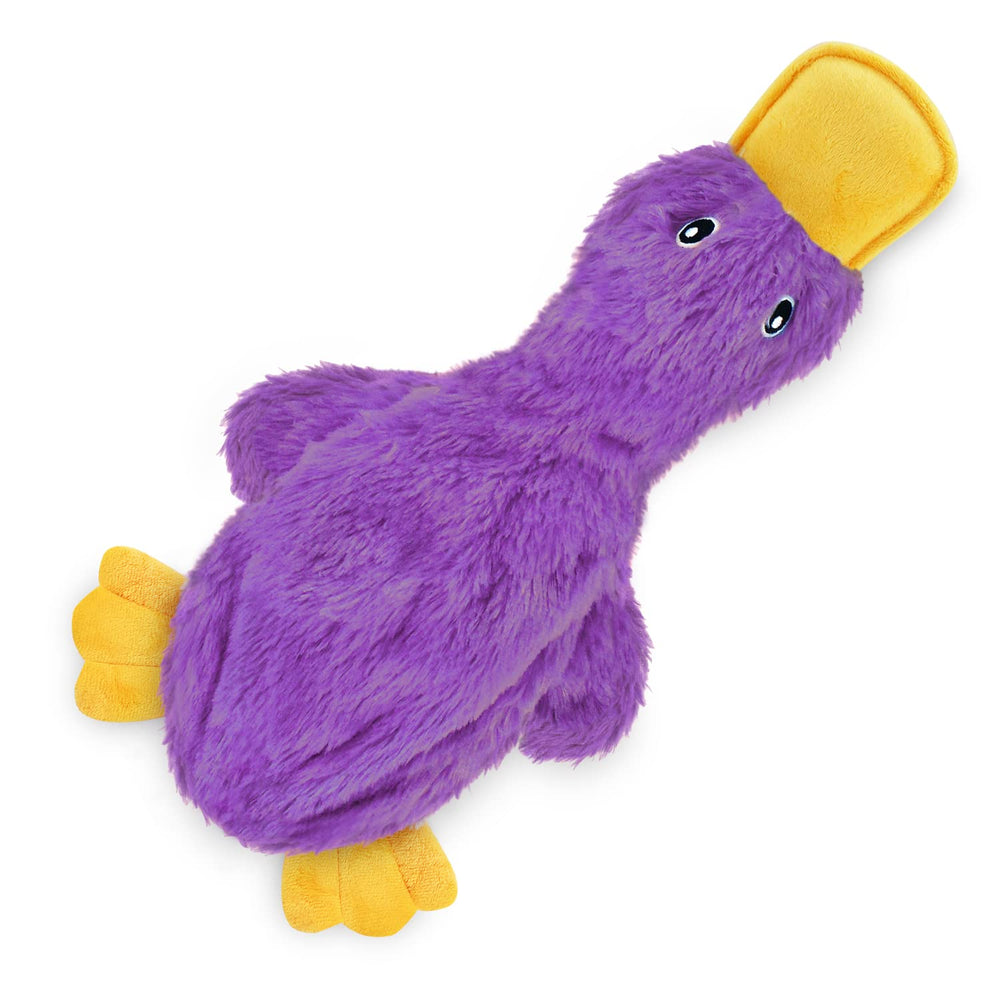 Best Pet Supplies crinkle duck toy purple front, ideal for interactive play
