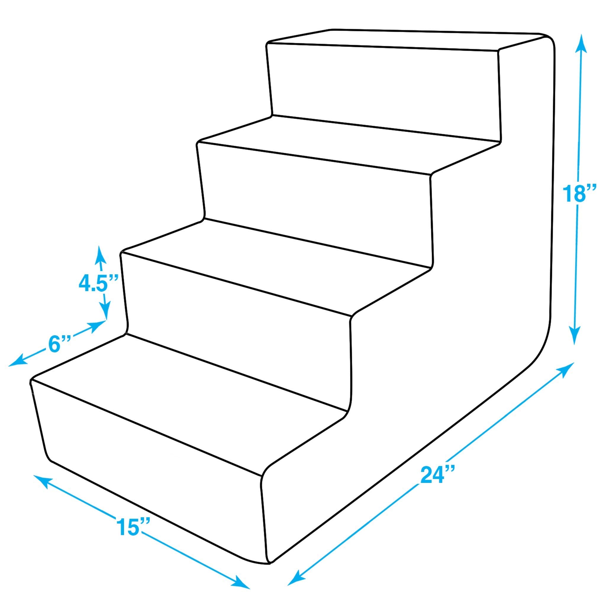 Ash-gray linen finish on Best Pet Supplies dog stairs blends with decor