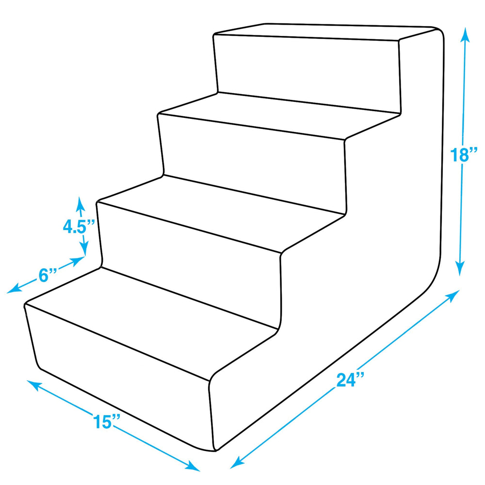 Ash-gray linen finish on Best Pet Supplies dog stairs blends with decor