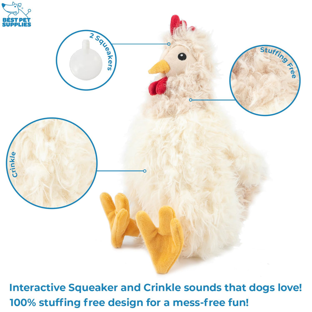 Best Pet Supplies plush head and crinkle legs highlight multi-sensory play