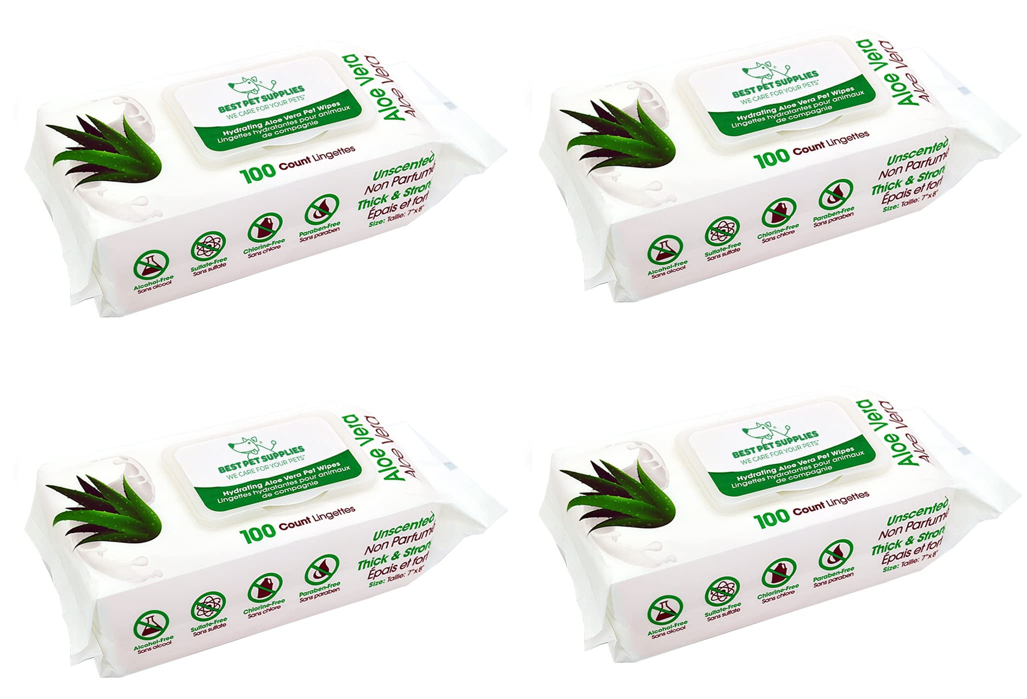 Best Pet Supplies dog wipes in 8x9 inch coverage for full cleanup after adventures.