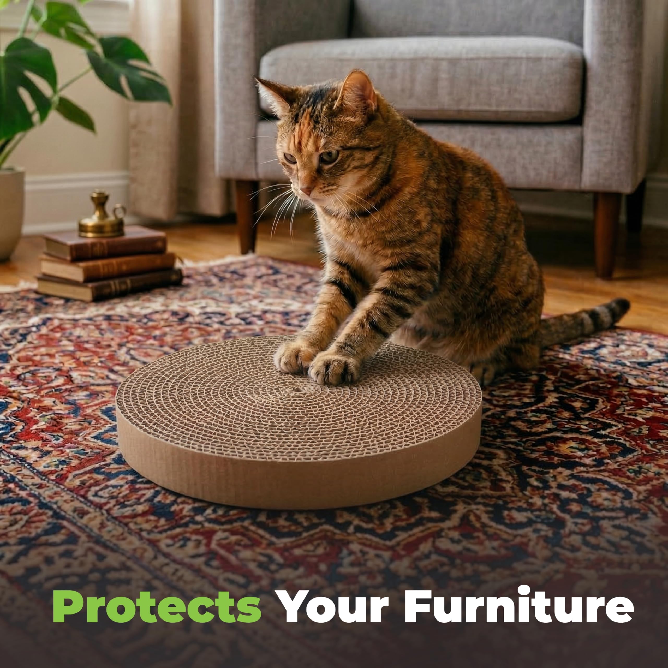 Best Pet Supplies durable cat scratch pad delivers quiet, furniture-friendly play