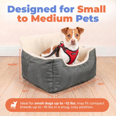 Best Pet Supplies Elevated Dog Car Seat harness tether secures your pet.