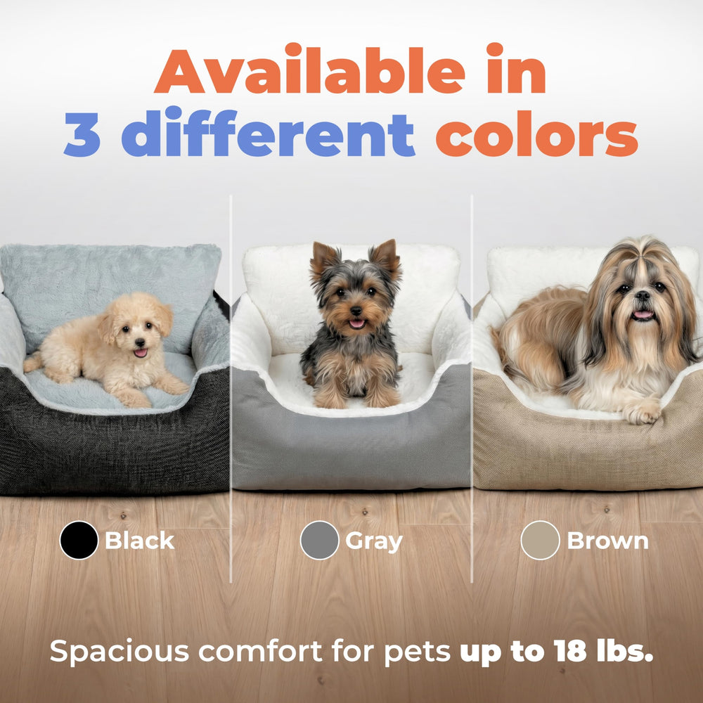Best Pet Supplies Elevated Dog Car Seat pockets for treats and accessories.