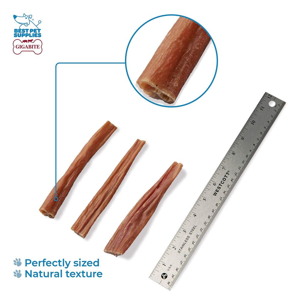 Packaging shot of GigaBite Beef Esophagus Sticks, rawhide-free option
