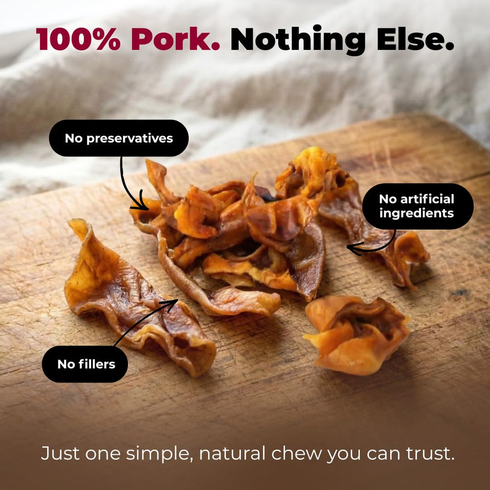 Best Pet Supplies GigaBite pig ear slices 2-4 inches offer protein-rich treats.