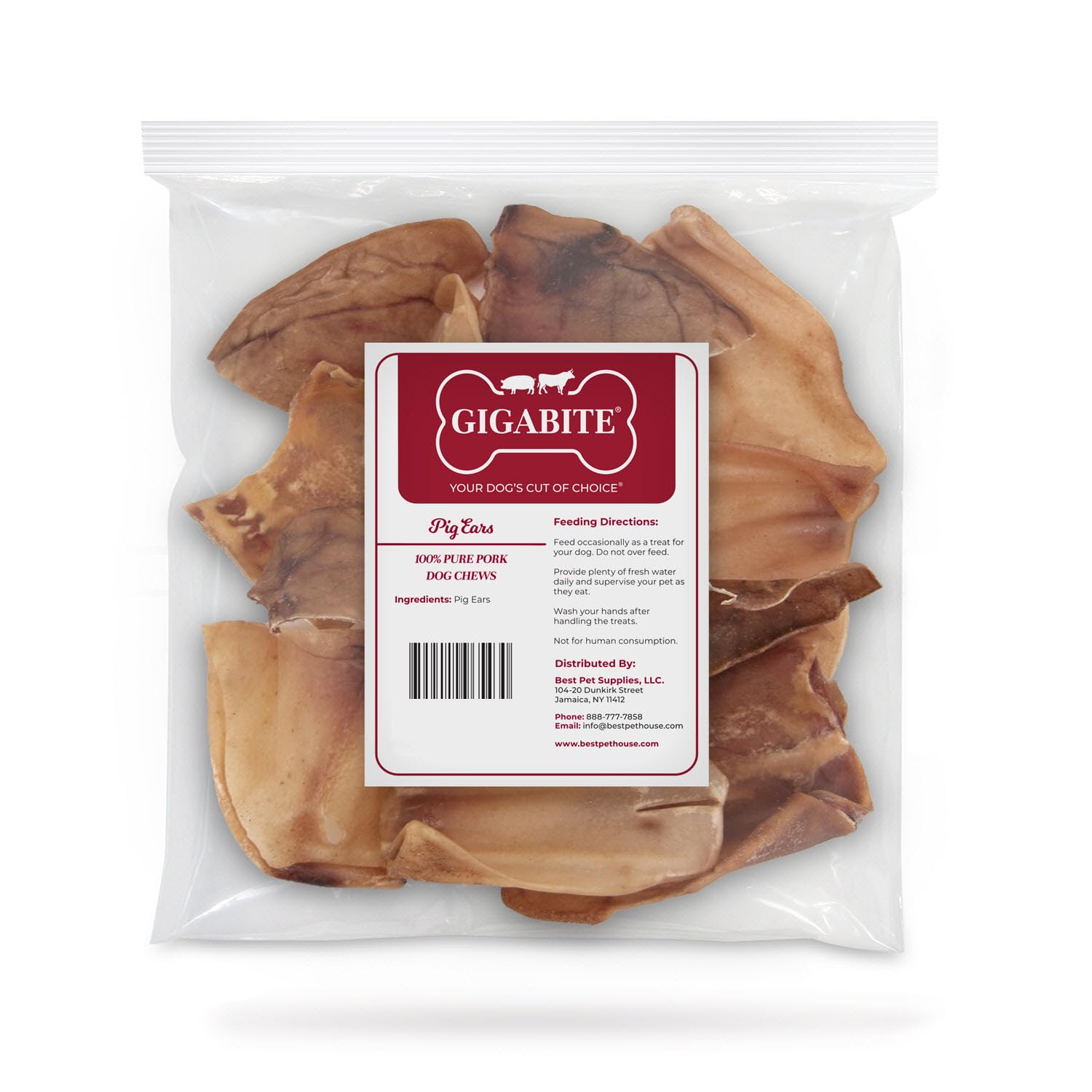 Best Pet Supplies GigaBite pack front shows long lasting chew for large dogs