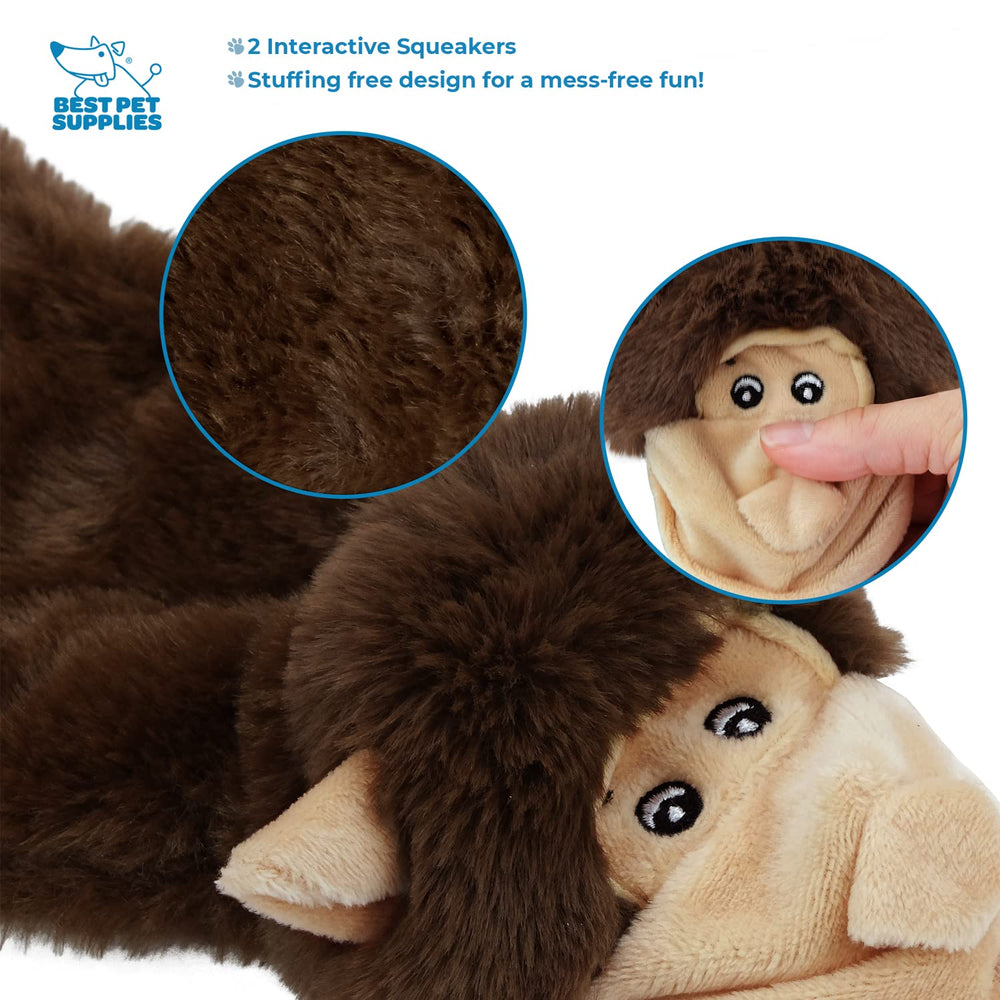 Best Pet Supplies interactive squeaky dog chew toy reinforced stitching ensures durability during aggressive chewing