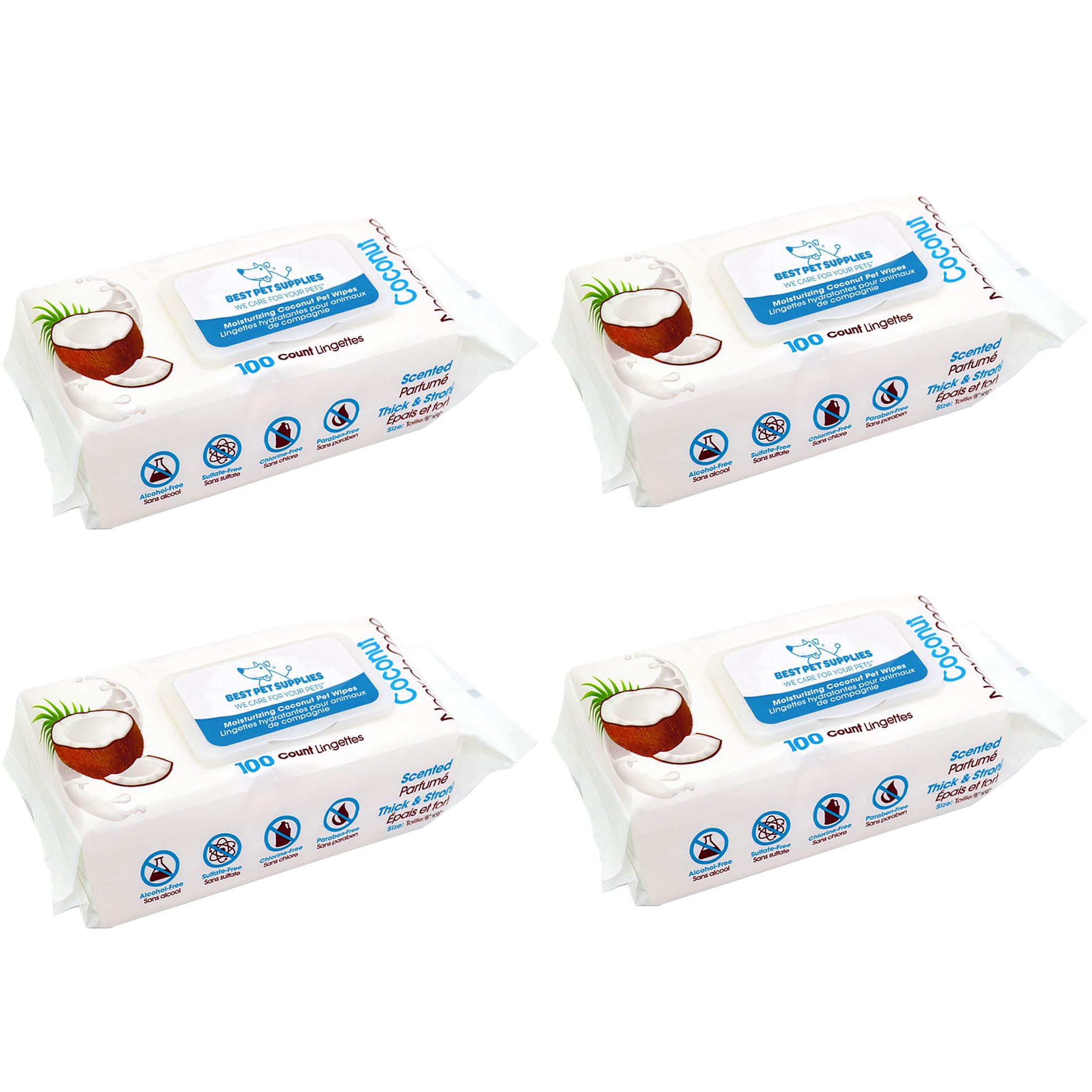 Best Pet Supplies large dog wipes 8x9 inch coverage for muddy paws after outdoor adventures